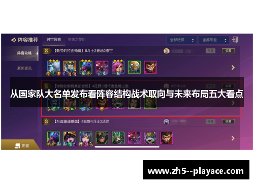 从国家队大名单发布看阵容结构战术取向与未来布局五大看点